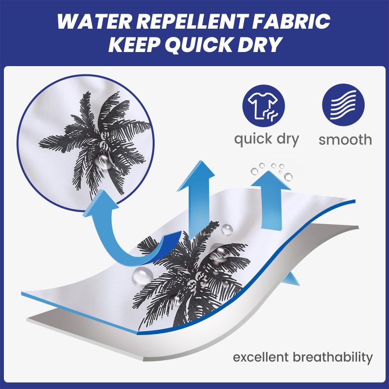 maamgic Men's 7 Inch Bathing Suits with Mesh Lining, Awhite7, S - Image 3